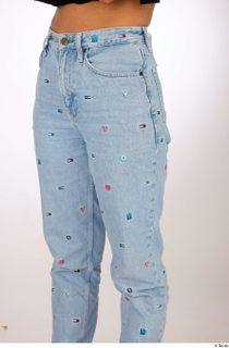 Jimena blue embellished jeans casual dressed thigh 0002.jpg